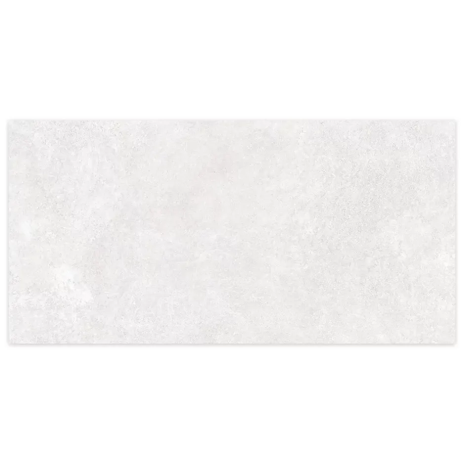 Carrelage effet Béton Blanc Lin 151x75,5x0,9 cm In&Out Sorelan - Sol et mur intérieur et Sol extérieur --Ro'Ma Carrelage Online