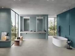 Carrelage effet Béton Bleu Encre 120x50x0,85 cm Mat Cortivo - Mur intérieur (vendu par carton de 1,8 m²) --Ro'Ma Carrelage Outlet