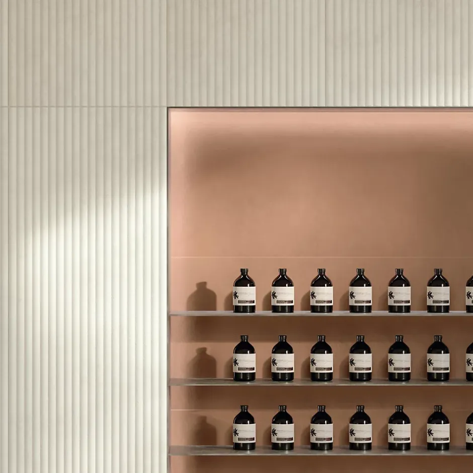 Ro'Ma Carrelage Carrelage effet Béton Brun Argile 120x50x0,85 cm Mat Stavira - Mur intérieur (vendu par carton de 1,8 m²) -