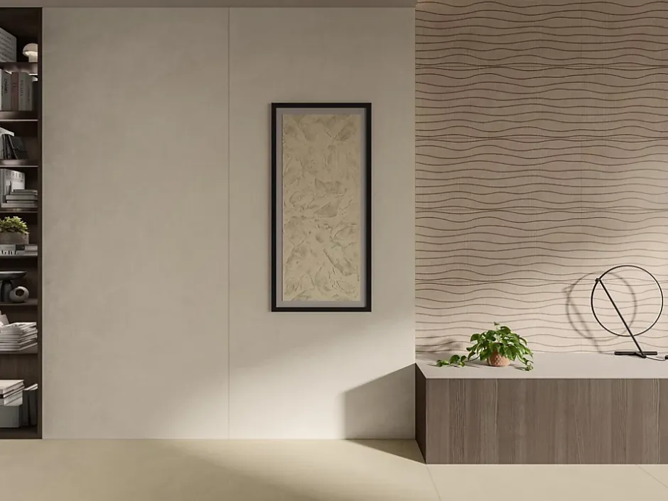 Ro'Ma Carrelage Carrelage effet Béton Brun Ombre Flow 120x50x0,85 cm Mat Talvoro - Mur intérieur (vendu par carton de 1,8 m²) -