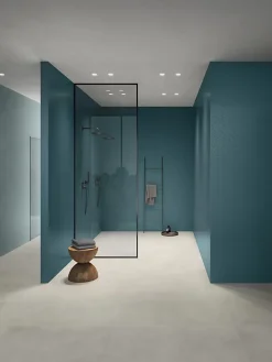 Carrelage effet Béton 3D Bleu Brume Linear 120x50x0,85 cm Mat Cortivo - Mur intérieur (vendu par carton de 1,8 m²) - RO'MA CARRELA-Ro'Ma Carrelage