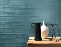 Ro'Ma Carrelage Carrelage effet Béton 3D Bleu Cendré Line 80x40x1 cm Mat Vetrano - Mur intérieur (vendu par carton de 1,28 m²) -