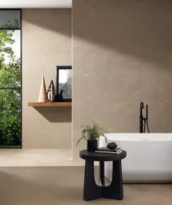 Ro'Ma Carrelage Carrelage effet Béton 3D Brun Sable Moon 120x50x0,85 cm Mat Benzaro - Mur intérieur (vendu par carton de 1,8 m²) -