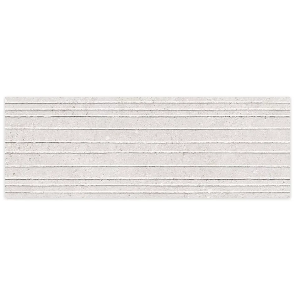 Carrelage effet Béton 3D Gris Silver Linea 100x33,3x0,98 cm Arvelis - Mur intérieur --Ro'Ma Carrelage Clearance