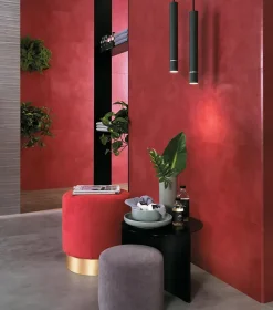 Ro'Ma Carrelage Carrelage effet Béton 3D Gris Cendré Line 80x40x1 cm Mat Gravino - Mur intérieur (vendu par carton de 1,28 m²) -