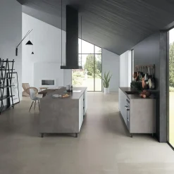 Carrelage effet Béton Gris Nuit 278x120x0,6 cm Mat Gravino - Mur intérieur (vendu par carton de 3,336 m²) --Ro'Ma Carrelage Outlet