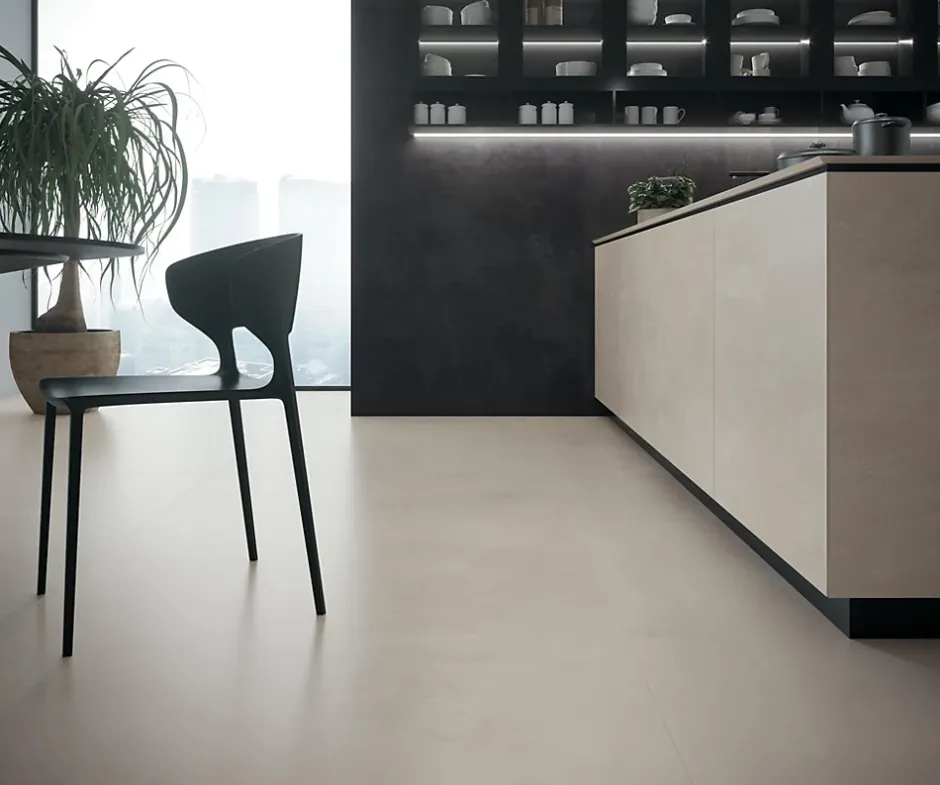 Carrelage effet Béton Gris Luce 278x120x0,6 cm Mat Gravino - Mur intérieur (vendu par carton de 3,336 m²) --Ro'Ma Carrelage Best