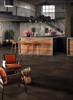 Ro'Ma Carrelage Carrelage effet Béton Vert Jungle Modèle A 278x120x0,6 cm Mat Vetrano - Mur intérieur (vendu par carton de 3,336 m²) - RO'MA CARRE