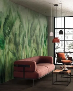 Ro'Ma Carrelage Carrelage effet Béton Vert Jungle Modèle B 278x120x0,6 cm Mat Vetrano - Mur intérieur (vendu par carton de 3,336 m²) - RO'MA CARRE