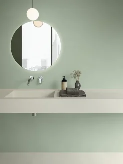 Carrelage effet Béton Vert Tilleul 120x50x0,85 cm Mat Cortivo - Mur intérieur (vendu par carton de 1,8 m²) --Ro'Ma Carrelage Online