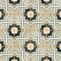 Ro'Ma Carrelage Carrelage effet Carreau ciment Noreza Vert 12,4x12,4x0,8 cm Serano - Sol et mur intérieur -