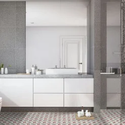 Carrelage effet Carreau ciment Veciana 20x20x1,1 cm Cemira - Sol et mur intérieur (vendu au m²) --Ro'Ma Carrelage Outlet