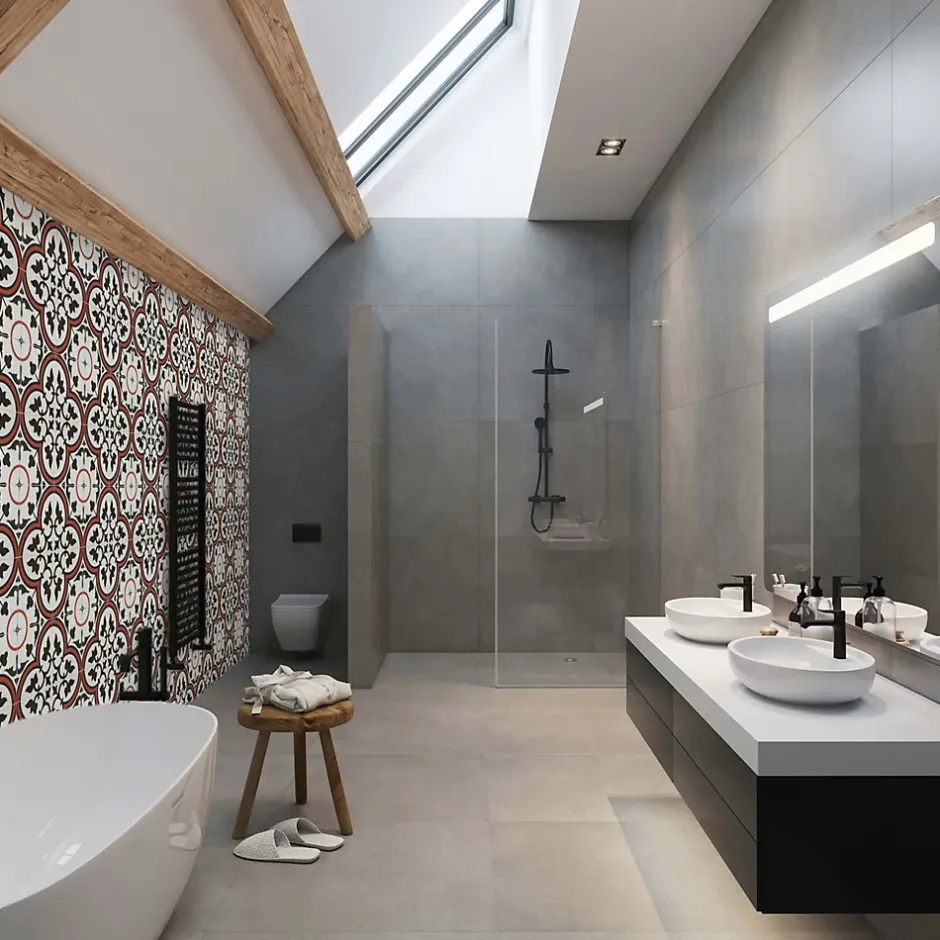 Ro'Ma Carrelage Carrelage effet Carreau ciment Gualba 20x20x1,1 cm Cemira - Sol et mur intérieur (vendu au m²) -