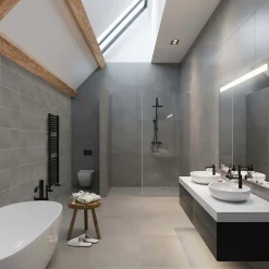 Ro'Ma Carrelage Carrelage effet Carreau ciment Gris Foncé 20x20x1,1 cm Cemira - Sol et mur intérieur (vendu au m²) -