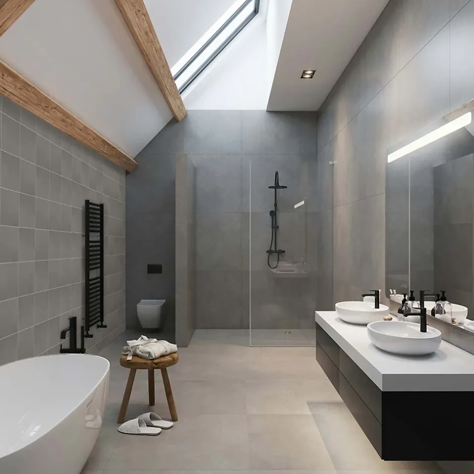 Ro'Ma Carrelage Carrelage effet Carreau ciment Gris Foncé 20x20x1,1 cm Cemira - Sol et mur intérieur (vendu au m²) -