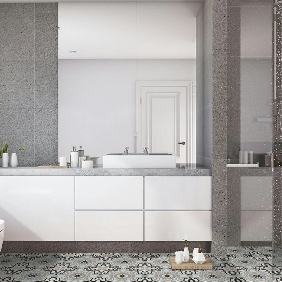 Ro'Ma Carrelage Carrelage effet Carreau ciment Sagas 20x20x1,1 cm Cemira - Sol et mur intérieur (vendu au m²) -