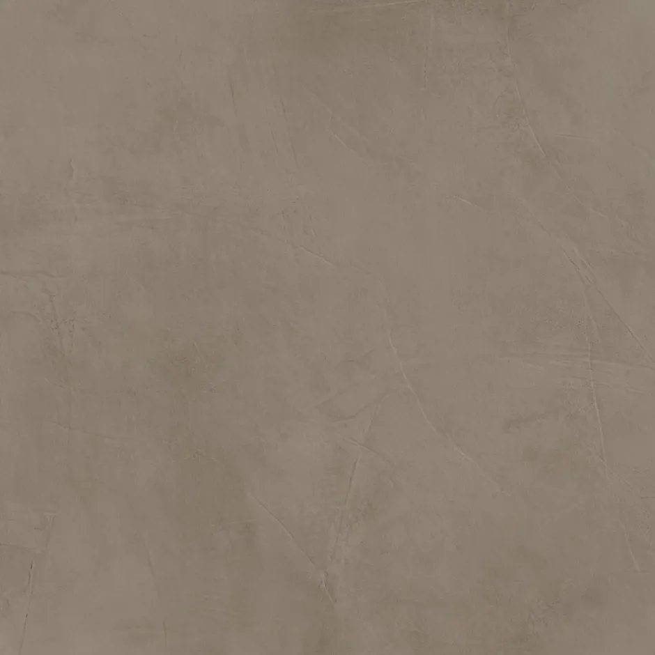 Ro'Ma Carrelage Carrelage effet Enduit Brun Taupe 120x120x0,9 cm Mat Calviro - Sol et mur intérieur (vendu par carton de 2,88 m²) - RO'MA CARRELAG