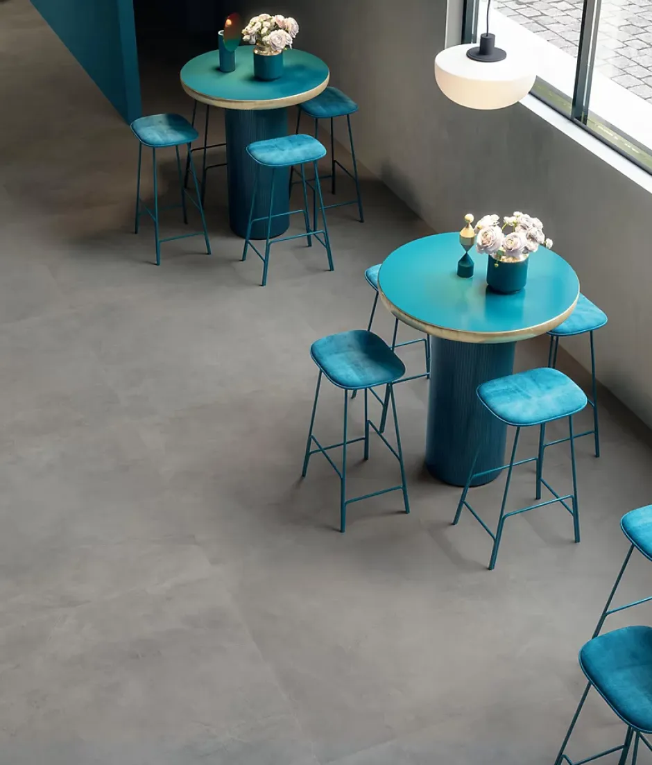 Carrelage effet Enduit Gris Perle 278x120x0,6 cm Mat Calviro - Mur intérieur (vendu par carton de 3,336 m²) --Ro'Ma Carrelage