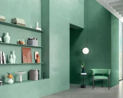 Ro'Ma Carrelage Carrelage effet Enduit Vert Pin 120x50x0,85 cm Mat Calviro - Mur intérieur (vendu par carton de 1,8 m²) -