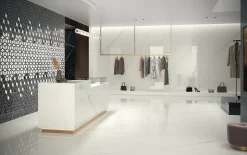 Carrelage effet Marbre Blanc Calacatta Armonia 278x120x0,6 cm Brillant Orsiano - Mur intérieur (vendu par carton de 3,336 m²) - RO-Ro'Ma Carrelage