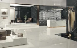 Carrelage effet Marbre Blanc Calacatta Armonia 278x120x0,6 cm Brillant Orsiano - Mur intérieur (vendu par carton de 3,336 m²) - RO-Ro'Ma Carrelage