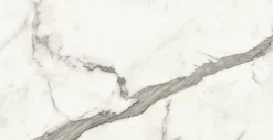 Ro'Ma Carrelage Carrelage effet Marbre Blanc Calacatta Majestic 80x40x0,85 cm Brillant Faventa - Mur intérieur (vendu par carton de 1,28 m²) - RO'