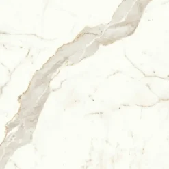 Ro'Ma Carrelage Carrelage effet Marbre Blanc Calacatta Prima 60x60x0,9 cm Brillant Faventa - Sol et mur intérieur (vendu par carton de 1,08 m²) -