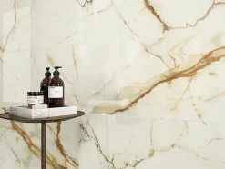 Ro'Ma Carrelage Carrelage effet Marbre Blanc Calacatta Supreme 80x40x0,85 cm Brillant Faventa - Mur intérieur (vendu par carton de 1,28 m²) - RO'M