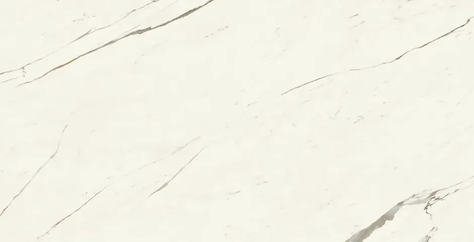 Ro'Ma Carrelage Carrelage effet Marbre Blanc Calacatta Alba 240x120x0,9 cm Brillant Montira - Mur intérieur (vendu par carton de 2,88 m²) - RO'MA