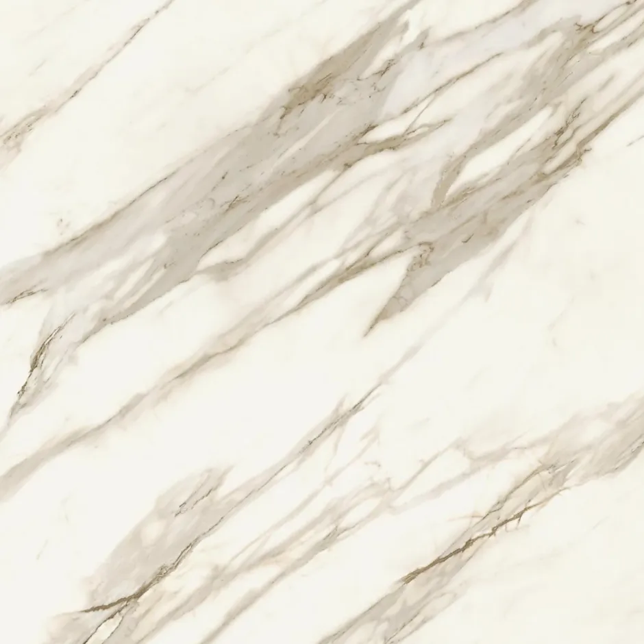 Carrelage effet Marbre Blanc Calacatta Sublime 120x120x0,9 cm Brillant Orsiano - Sol et mur intérieur (vendu par carton de 2,88 m²-Ro'Ma Carrelage Sale