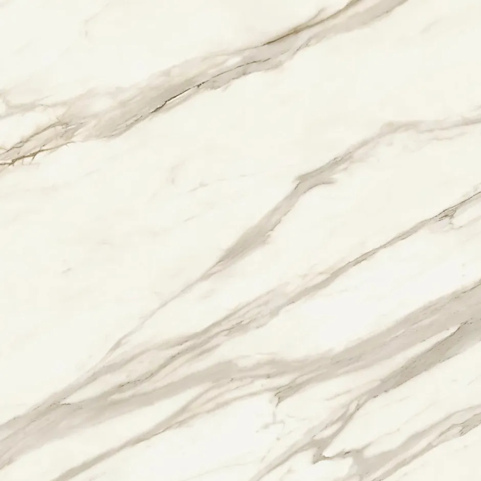 Carrelage effet Marbre Blanc Calacatta Sublime 120x120x0,9 cm Brillant Orsiano - Sol et mur intérieur (vendu par carton de 2,88 m²-Ro'Ma Carrelage Sale