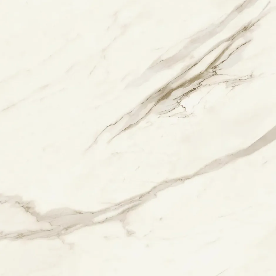 Carrelage effet Marbre Blanc Calacatta Sublime 120x120x0,9 cm Brillant Orsiano - Sol et mur intérieur (vendu par carton de 2,88 m²-Ro'Ma Carrelage Sale