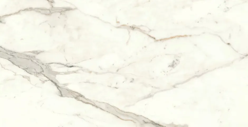 Ro'Ma Carrelage Carrelage effet Marbre Blanc Calacatta Prima 80x40x0,85 cm Brillant Faventa - Mur intérieur (vendu par carton de 1,28 m²) - RO'MA