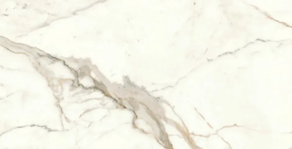 Ro'Ma Carrelage Carrelage effet Marbre Blanc Calacatta Prima 80x40x0,85 cm Brillant Faventa - Mur intérieur (vendu par carton de 1,28 m²) - RO'MA