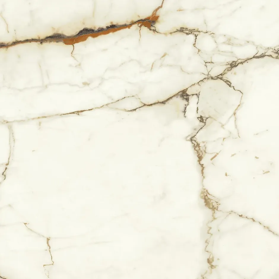 Ro'Ma Carrelage Carrelage effet Marbre Blanc Calacatta Supreme 60x60x0,9 cm Silk Faventa - Sol et mur intérieur (vendu par carton de 1,08 m²) - RO