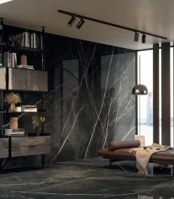 Ro'Ma Carrelage Carrelage effet Marbre Blanc Opale 278x120x0,6 cm Brillant Florenza - Mur intérieur (vendu par carton de 3,336 m²) - RO'MA CARRELA