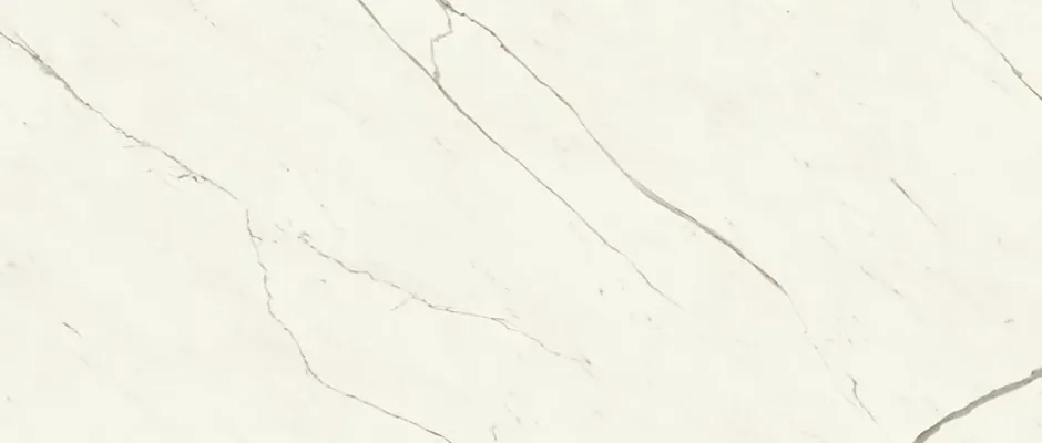 Ro'Ma Carrelage Carrelage effet Marbre Blanc Calacatta Alba 278x120x0,6 cm Silk Montira - Mur intérieur (vendu par carton de 3,336 m²) - RO'MA CAR