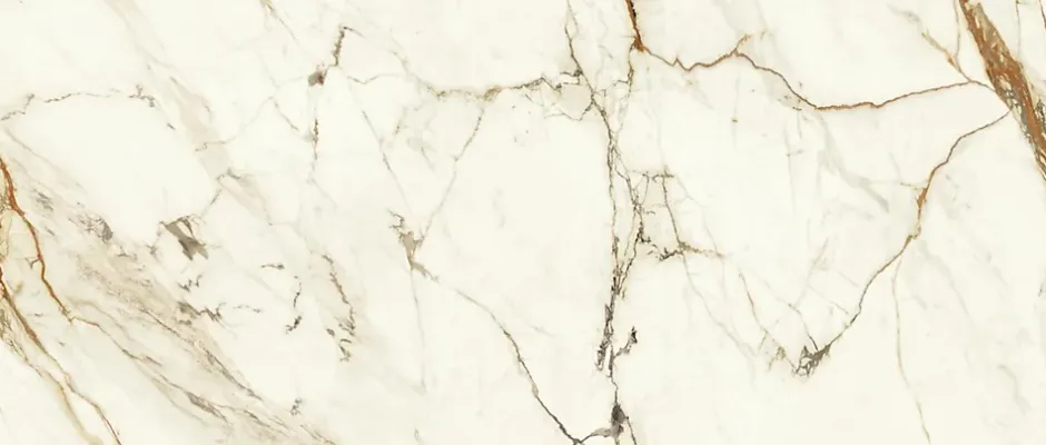 Ro'Ma Carrelage Carrelage effet Marbre Blanc Calacatta Supreme 278x120x0,6 cm Brillant Faventa - Mur intérieur (vendu par carton de 3,336 m²) - RO