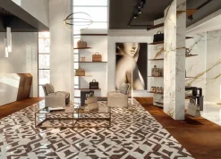 Ro'Ma Carrelage Carrelage effet Marbre Blanc Calacatta Supreme 278x120x0,6 cm Brillant Faventa - Mur intérieur (vendu par carton de 3,336 m²) - RO