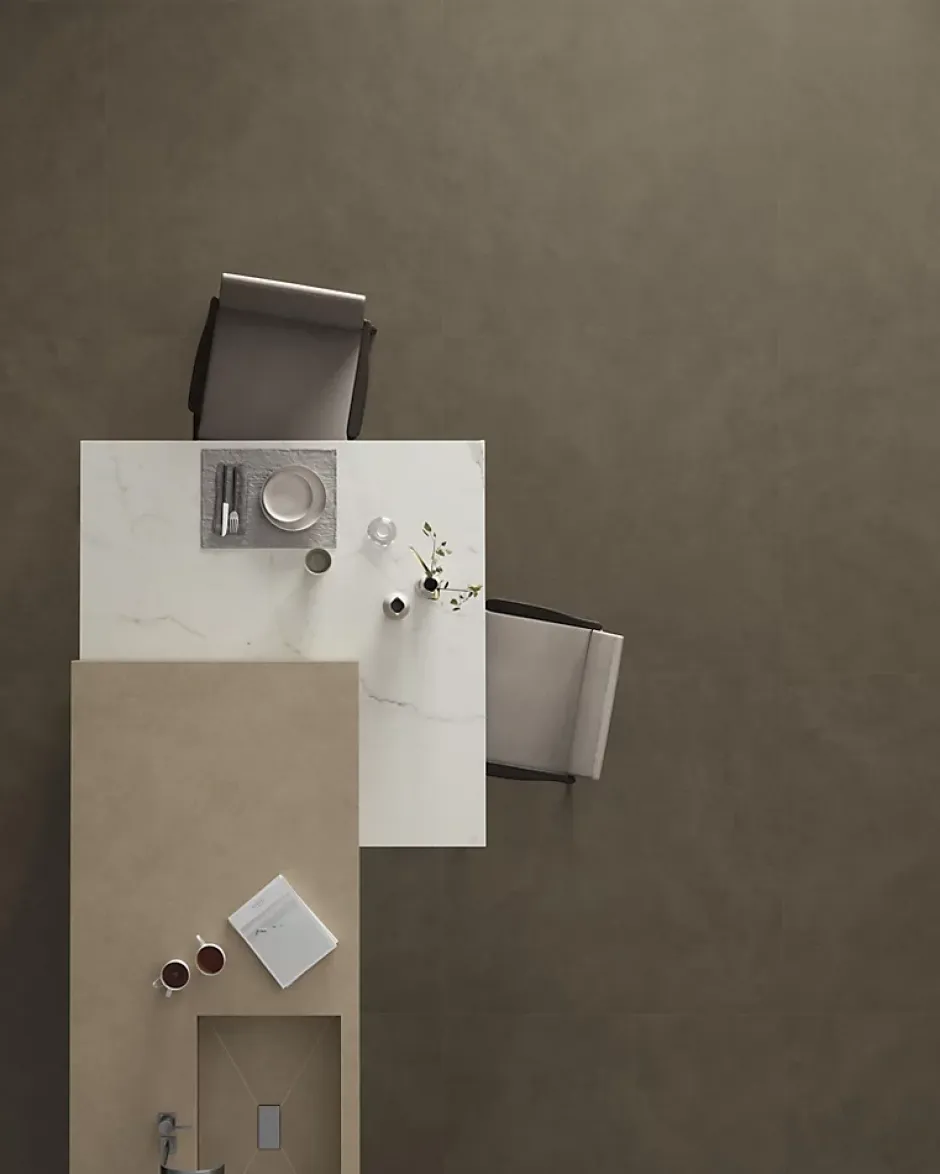 Carrelage effet Marbre Blanc Calacatta Prima 278x120x0,6 cm Silk Faventa - Mur intérieur (vendu par carton de 3,336 m²) - RO'MA CA-Ro'Ma Carrelage New