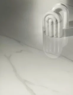 Carrelage effet Marbre Blanc Calacatta Armonia 240x120x0,9 cm Brillant Orsiano - Mur intérieur (vendu par carton de 2,88 m²) - RO'-Ro'Ma Carrelage Clearance