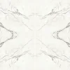 Ro'Ma Carrelage Carrelage effet Marbre Blanc Calacatta Majestic Bookmatch 150x75x0,9 cm Brillant Faventa - Sol et mur intérieur (vendu par carton