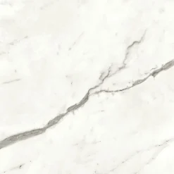 Carrelage effet Marbre Blanc Calacatta Majestic 60x60x0,9 cm Mat Faventa - Sol et mur intérieur (vendu par carton de 1,08 m²) - RO-Ro'Ma Carrelage Clearance