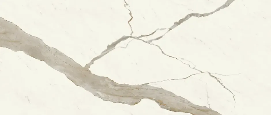 Ro'Ma Carrelage Carrelage effet Marbre Blanc Calacatta Alba 278x120x0,6 cm Brillant Montira - Mur intérieur (vendu par carton de 3,336 m²) - RO'MA