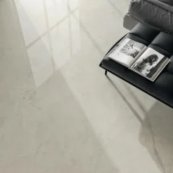 Ro'Ma Carrelage Carrelage effet Marbre Gris Luna 120x120x0,9 cm Brillant Montira - Sol et mur intérieur (vendu par carton de 2,88 m²) - RO'MA CARR