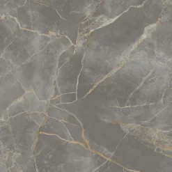 Carrelage effet Marbre Gris Titan 120x120x0,9 cm Brillant Montira - Sol et mur intérieur (vendu par carton de 2,88 m²) - RO'MA CAR-Ro'Ma Carrelage New