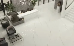 Ro'Ma Carrelage Carrelage effet Marbre Gris Royal 240x120x0,9 cm Brillant Orsiano - Mur intérieur (vendu par carton de 2,88 m²) -