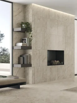 Ro'Ma Carrelage Carrelage effet Marbre Gris Celeste Ridge 118,2x59,5x0,9 cm Velours Sorvella - Mur intérieur (vendu par carton de 0,70329 m²) - RO