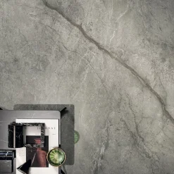 Carrelage effet Marbre Gris Royal 60x60x0,9 cm Brillant Orsiano - Sol et mur intérieur (vendu par carton de 1,08 m²) - RO'MA CARRE-Ro'Ma Carrelage Outlet