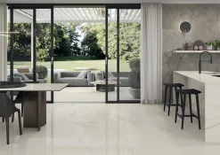 Ro'Ma Carrelage Carrelage effet Marbre Gris Royal 278x120x0,6 cm Brillant Orsiano - Mur intérieur (vendu par carton de 3,336 m²) -